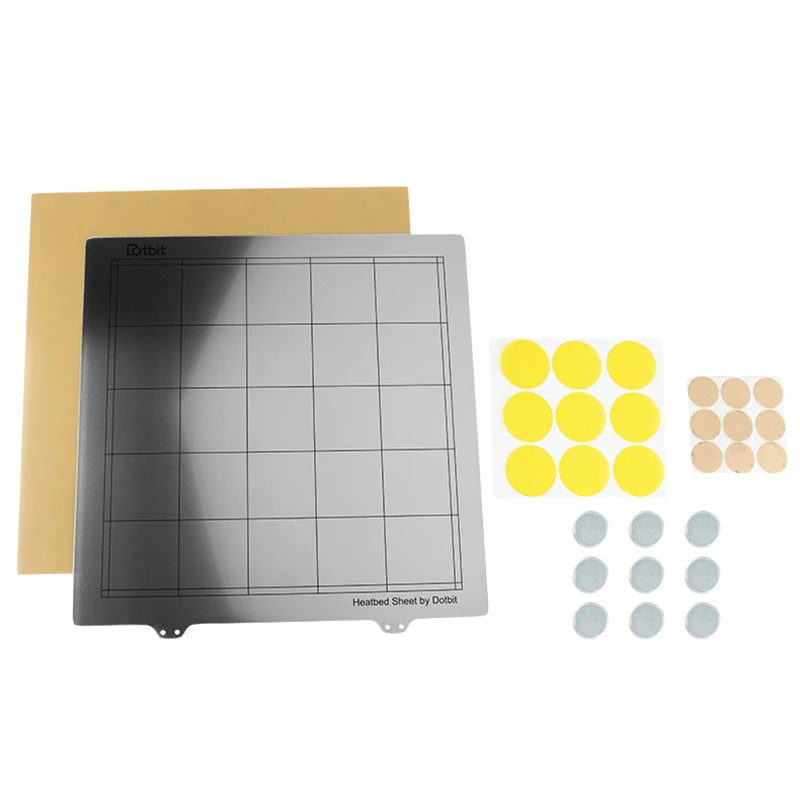 

3D Printer Build Plate Heatbed Spring Steel Sheet 300 X 300Mm/11.8 Inch X 11.8 Inch Printing Hotbed Parts With Circular Magnets