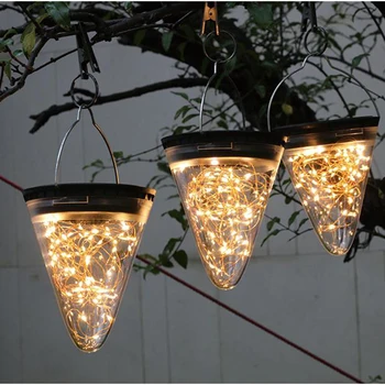 

LED solar light IP55 Solar Outdoor Light Waterproof Hanging solar Lamp LawnLight for Outdoor Yard Garden Warm solar garden light