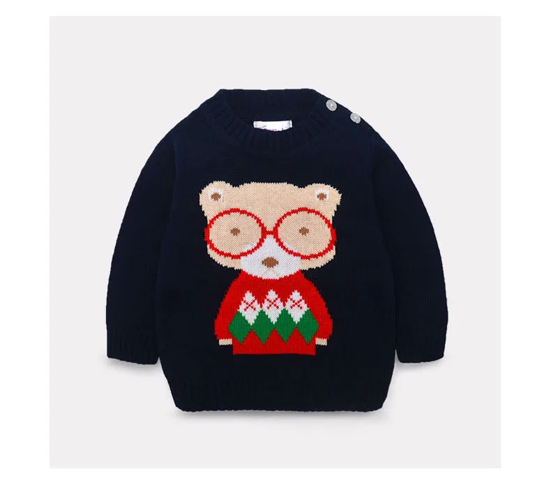 

Bear Sweater Children Cute doctor xiong Line Yarn Knitted Big Boy Sweater