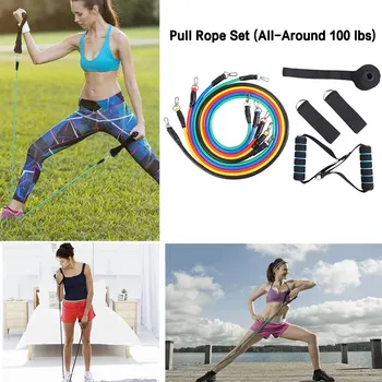 

Exercise Bands Set for Outdoor and Intdoor Sports Weight Lifting Yoga Pilates Abs Exercise Fitness ResistanceTubes Home Gym
