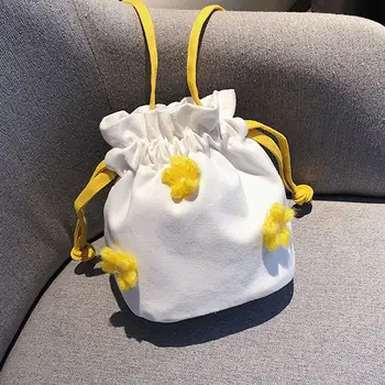 

Harajuku literary student canvas bag female 2020 small fresh fairy lace bag ins Japanese girl crossbody bag