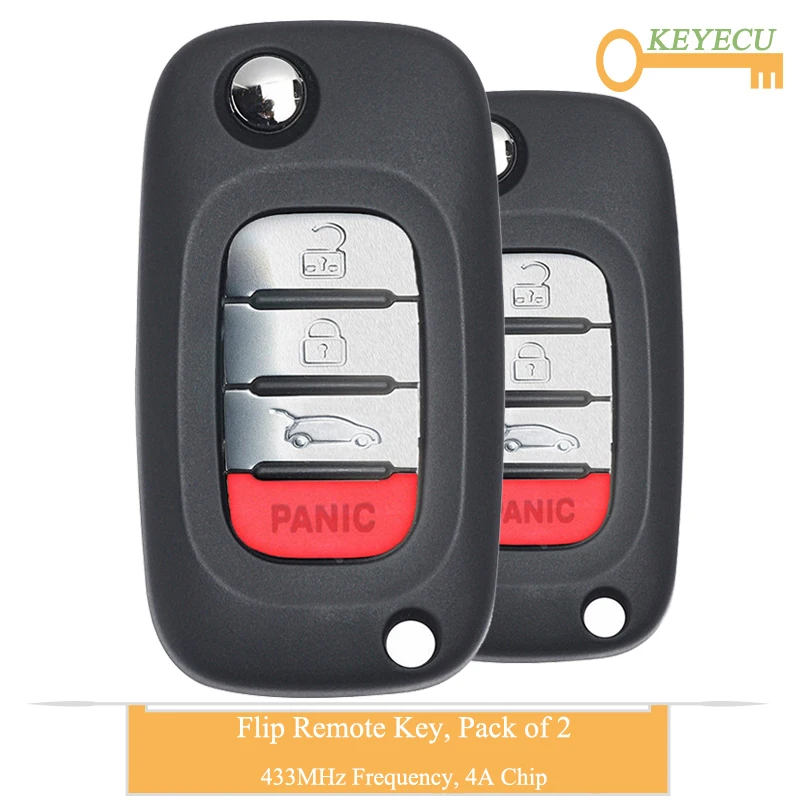 KEYECU 2 шт. OEM Флип дистанционный Автомобильный ключ для Mercedes Benz Smart Fortwo 453 Forfour 2015 16 2017