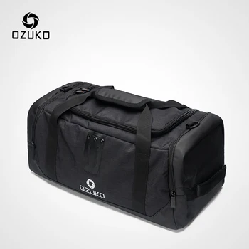 

OZUKO 2019 Multifunctional High Capacity Men Travel Duffle Bag Waterproof Oxford Luggage Handbags Carry On Weekend Bags for Trip