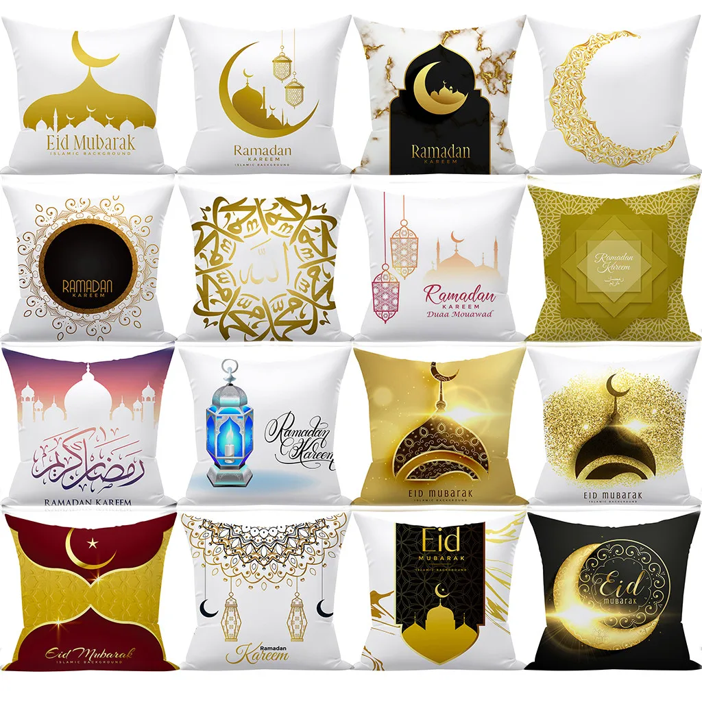 

Muslim Ramadan 45x45cm Room English Alphabet For Home goods 1PC Flower Pillowcase Polyester