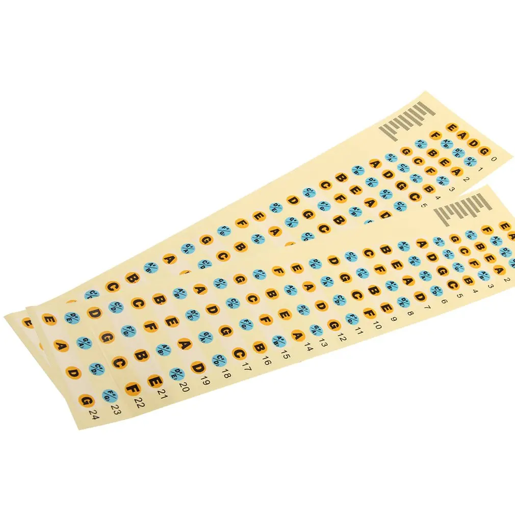 4 струнной бас шкала наклейка Цвет кодовый гриф Лада карта Примечание Стикеры s