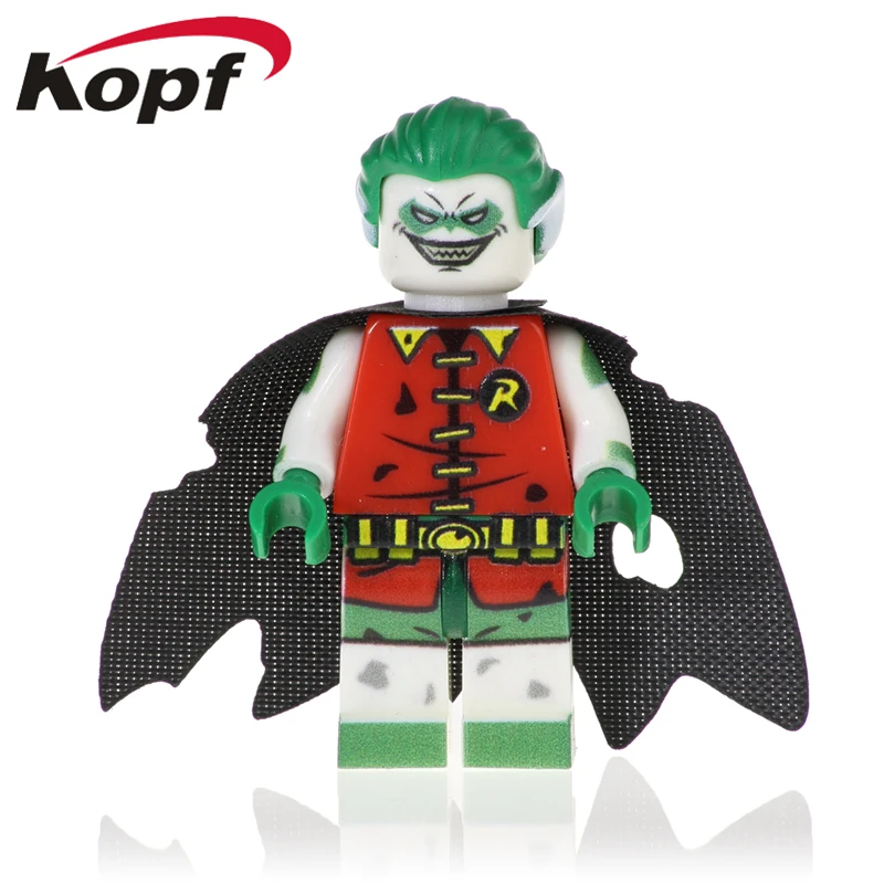 

20Pcs Wholesales Building Blocks Zombie Robin Deathstroke Wonder Woman Harley Quinn Figures For Children Learning Toys PG1718