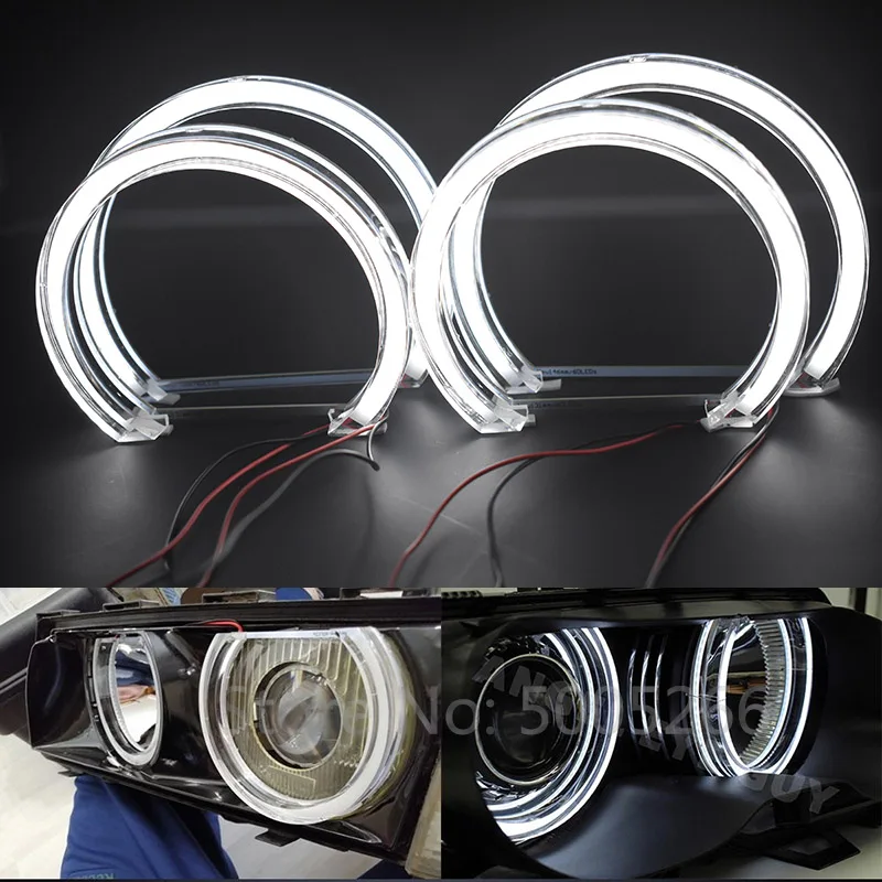 

Car LED Angel Eyes DTM Halo Rings lights for BMW E36 3 Series E38 7 Series E39 5 Series E46 M3 HID Headlight White