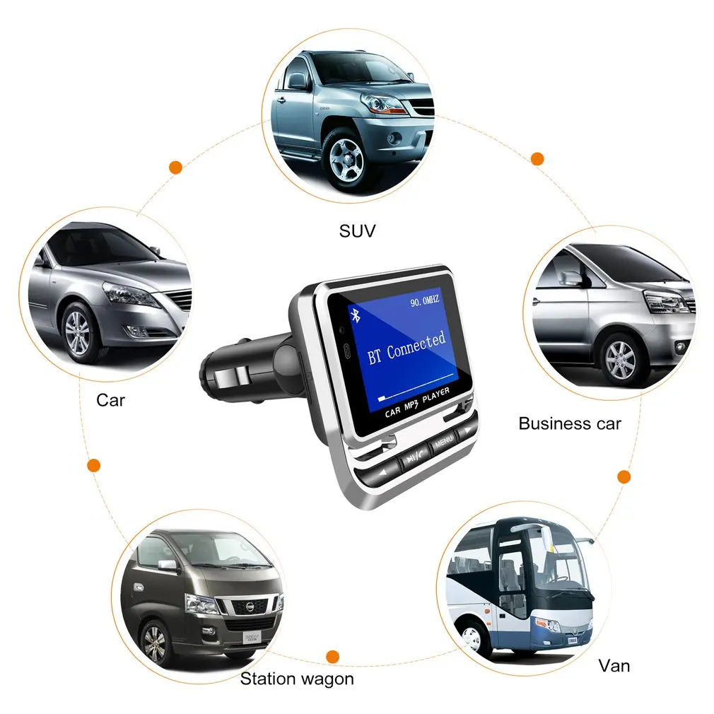 1," lcd Автомобильный MP3 fm-передатчик модулятор Bluetooth Handsfree Музыка MP3 аудио плеер с пультом дистанционного управления Поддержка TF карты/USB