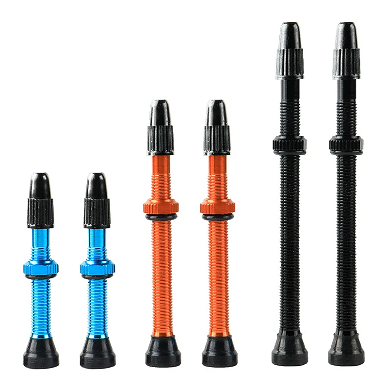 

Bicycle 1Pair 40/60/80mm Presta Valve for Road MTB Bicycle Tubeless Tires Brass Core Alloy Stem Tubeless Sealant Compatible