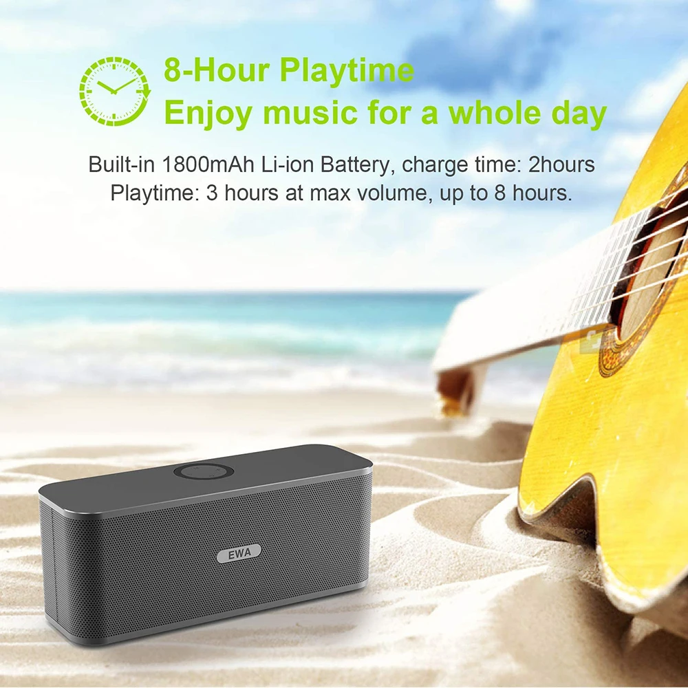 EWA W300 Bluetooth Speakers 2*6W Drivers Loud Stereo Sound 4000mAh Battery Wireless Portable Speaker For Travel Outdoor Party EWA W300 Bluetooth Speakers 2*6W Drivers Loud Stereo Sound 4000mAh Battery Wireless Portable Speaker For Travel Outdoor Party