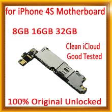 8 ГБ/16 ГБ/32 ГБ с бесплатным iCloud для iphone 4S материнская плата, разблокирован для iphone 4S логическая плата+ чипы