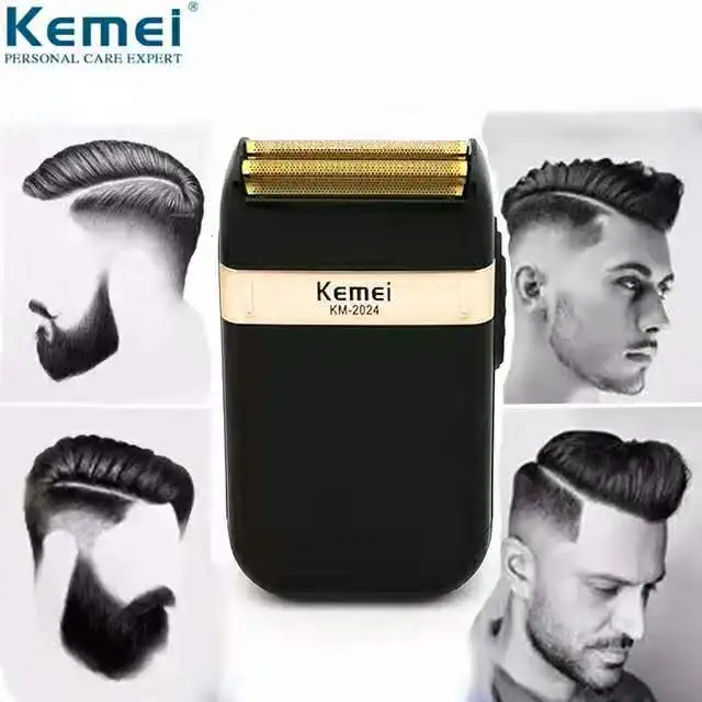 

Kemei Electric Shaver for Men Twin Blade Waterproof Reciprocating Cordless Razor USB Rechargeable Shaving Machine Barber Trimmer