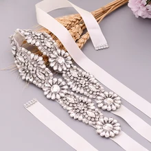 S237 Stunning Crystal Sash Rhinestone Wedding Belt Bridal Dress Belts Wedding Sashes Belt Bride Luxury Bridal Belts Sashes