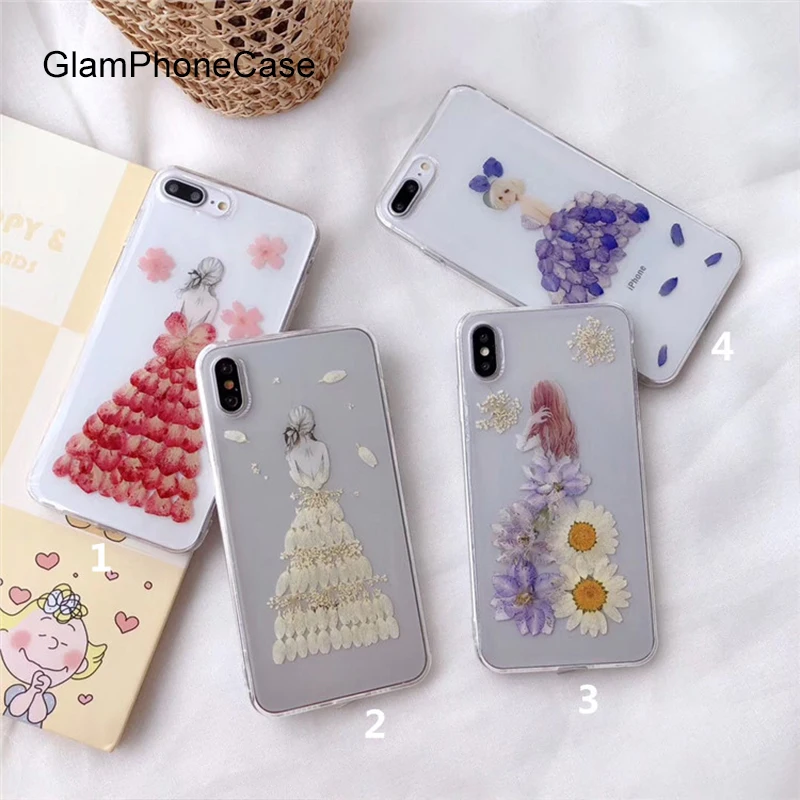 

GlamPhoneCase Flower Girl Phone Case For iPhone X XS Max XR Soft Silicone Cover For iPhone 7 8 6 6s Plus Case