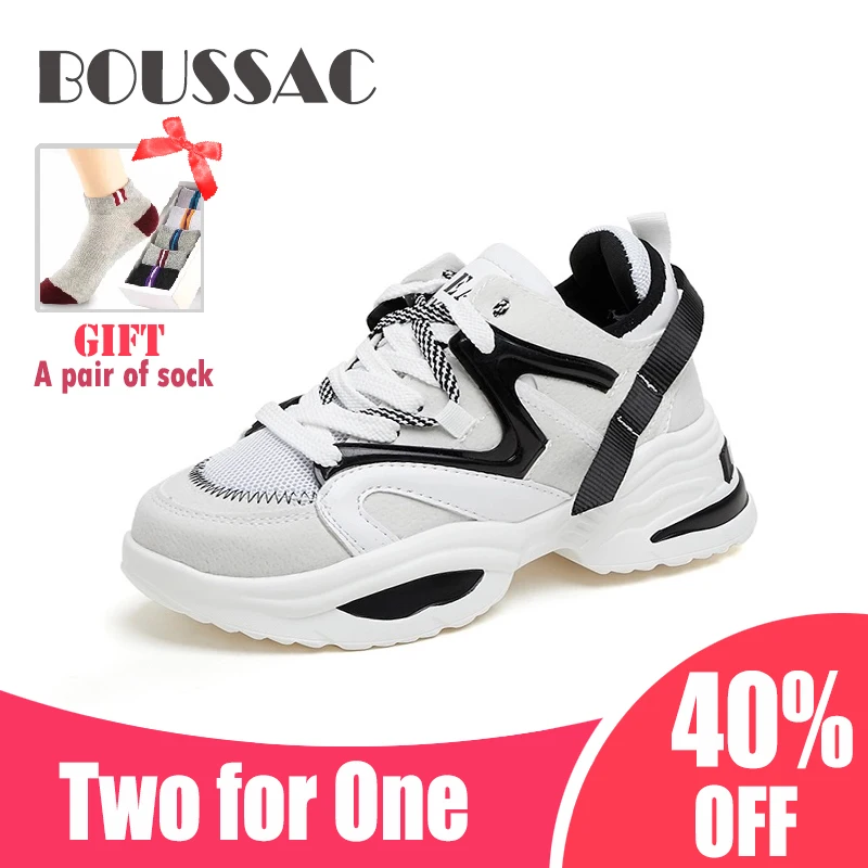 

Boussac Women Running Shoes Increasing 6cm Ins Clunky Sneakers Cushioning Height Platform Breathable Wave Sports Walking Shoes