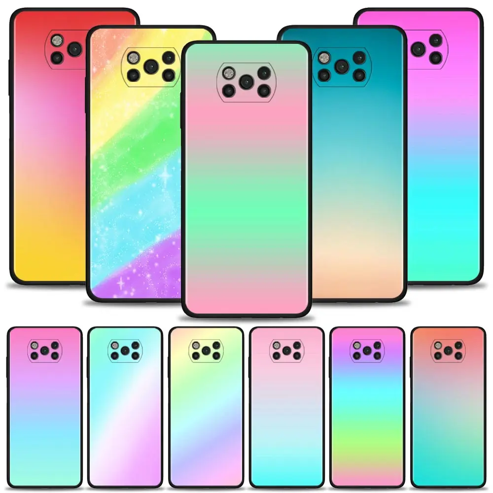 Милый Радужный чехол для Xiaomi Poco X3 Pro F3 GT M3 NFC F1 M4 5G Mi 11T 10T 9T 11 Note 10 Lite Civi | Мобильные