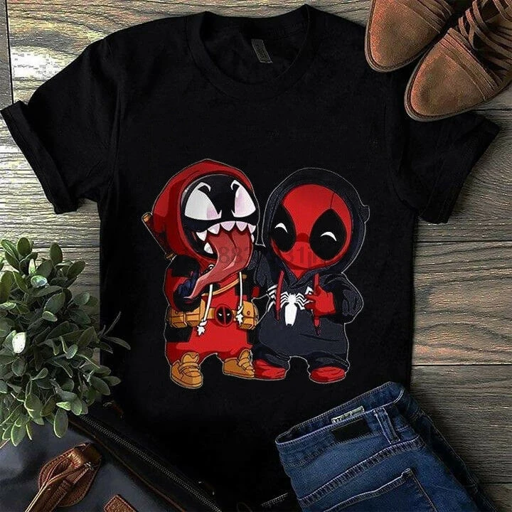 Мужская Черная хлопковая Футболка Deadpool Venom Best Friend Forever Размеры S 4Xl в наличии США |