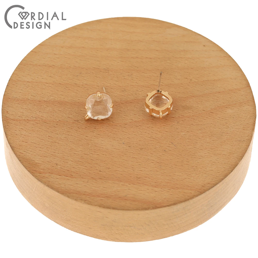 Cordial Design 50Pcs 11*14MM DIY Earring Making/Jewelry Findings & Components/Crystal Earring Stud/Hand Made/Jewelry Accessories - cordial