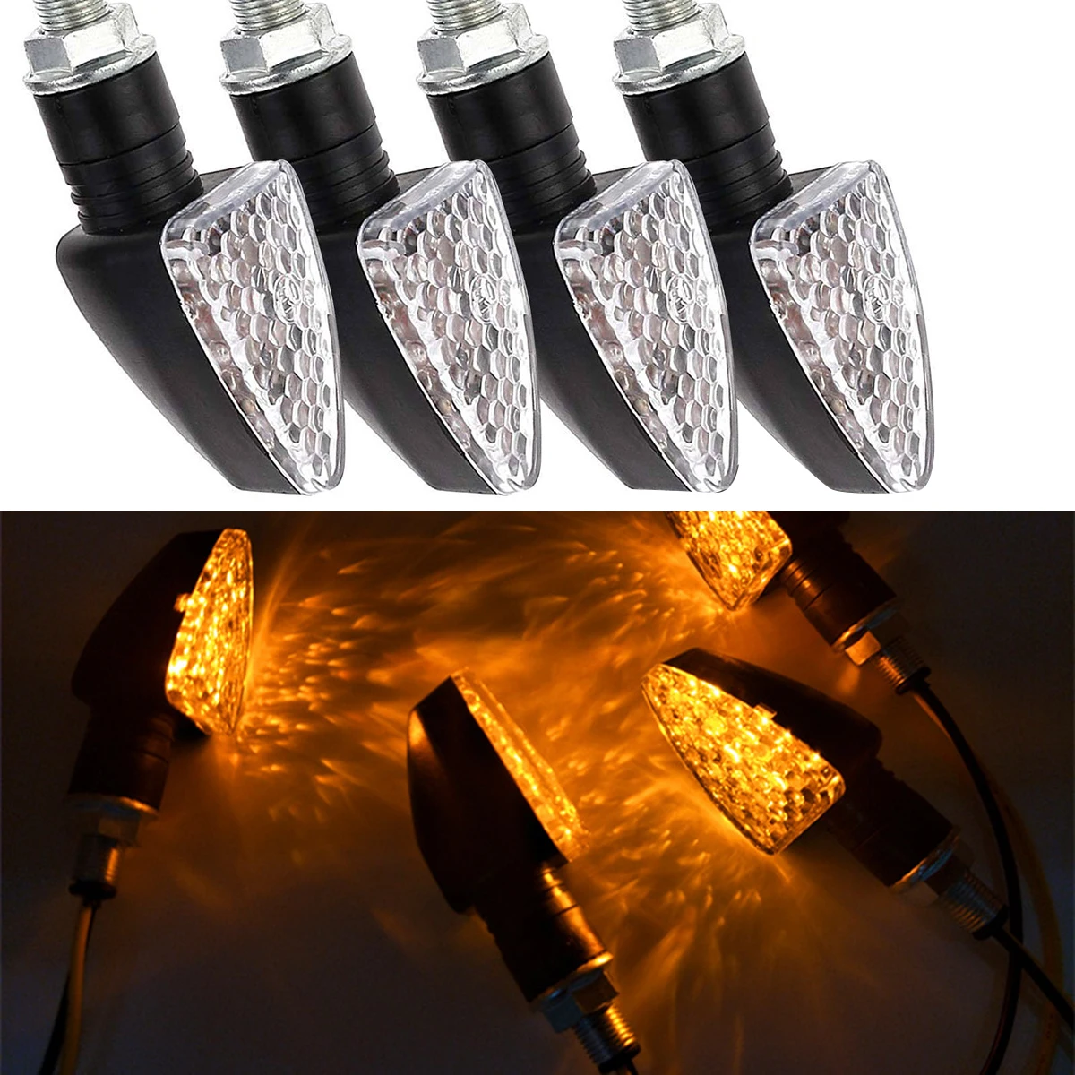 4 шт./компл. Универсальный 15LED Мотоцикл Защита от пыли и влаги указатели поворота индикаторная лампа для мотоцикла вездеходы e-мотоцикла