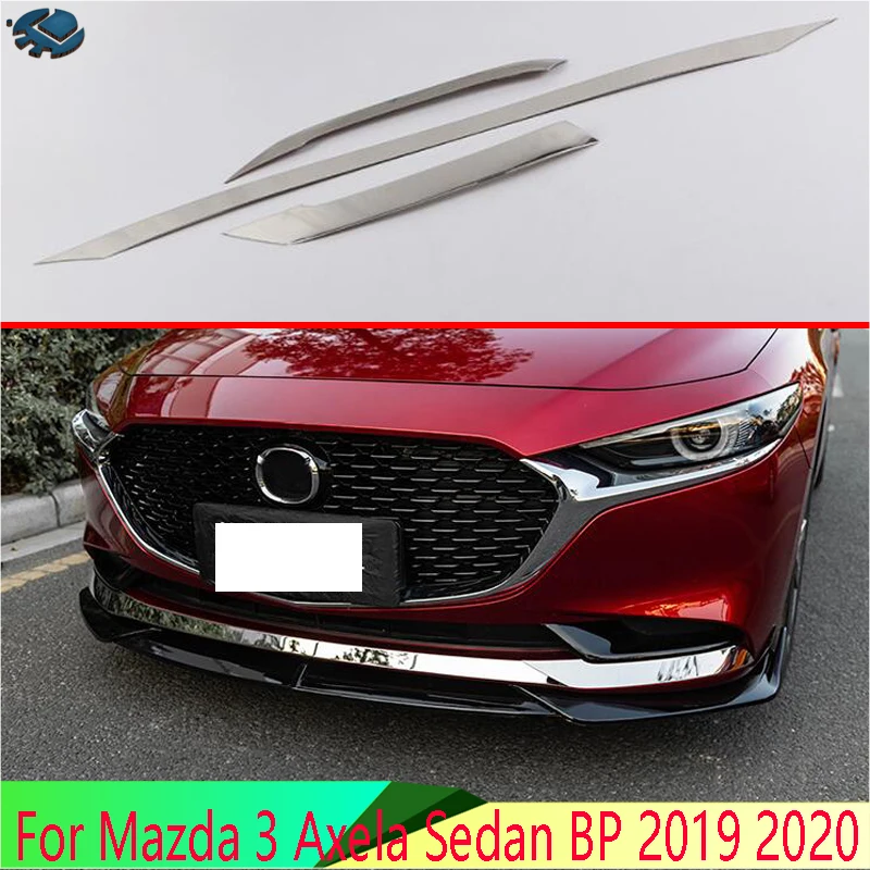 

Для Mazda 3 Axela Sedan BP 2019 2020 автомобильные аксессуары из нержавеющей стали перед бампером противоскользящая защитная пластина аксессуары