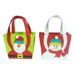 1 шт. нетканый Санта Клаус сумка со снеговиком конфеты Подарочный мешок, мешок для вещей для Счастливого Рождества нового года праздничные