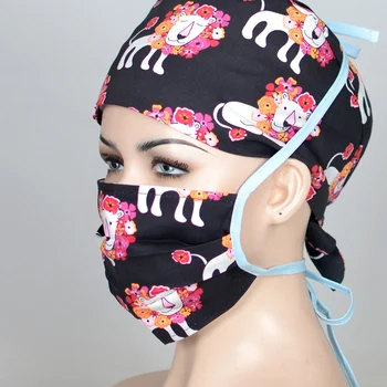 

Unisex Veterinary Clinic Work Hat Cleaning Unisex Surgical Cap Nurse Cap Medical Hat Hospital Doctor Laboratory Printing Hat