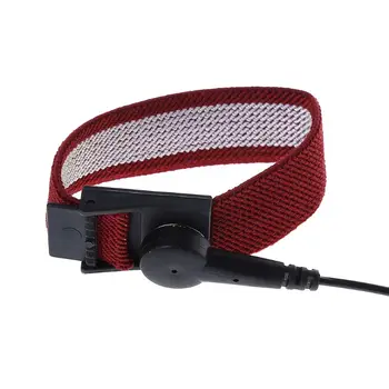 

Anti-Static Wrist Strap Discharge Band Adjustable Bracelet Grounding Wire Alligator Clip Wristband
