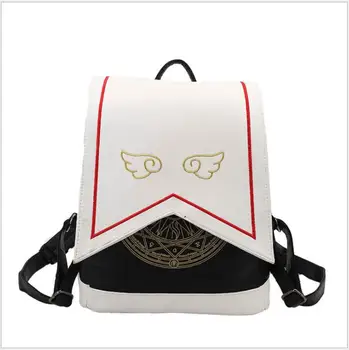 

New Sailor moon wing Cosplay Backpack Anime Cardcaptor Sakura Card captor Sakura schoolbag double belt Buckle Travel Bags