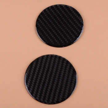 

beler 2Pcs Carbon Fiber Car Cup Holder Coaster Pad Mat Fit for Ford Mustang 2015 2016 2017 2018 2019