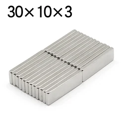 2/5/10/20/50 Pcs 30x10x3 Block NdFeB Neodymium Magnet N35 Super Powerful imanes Permanent Magnetic