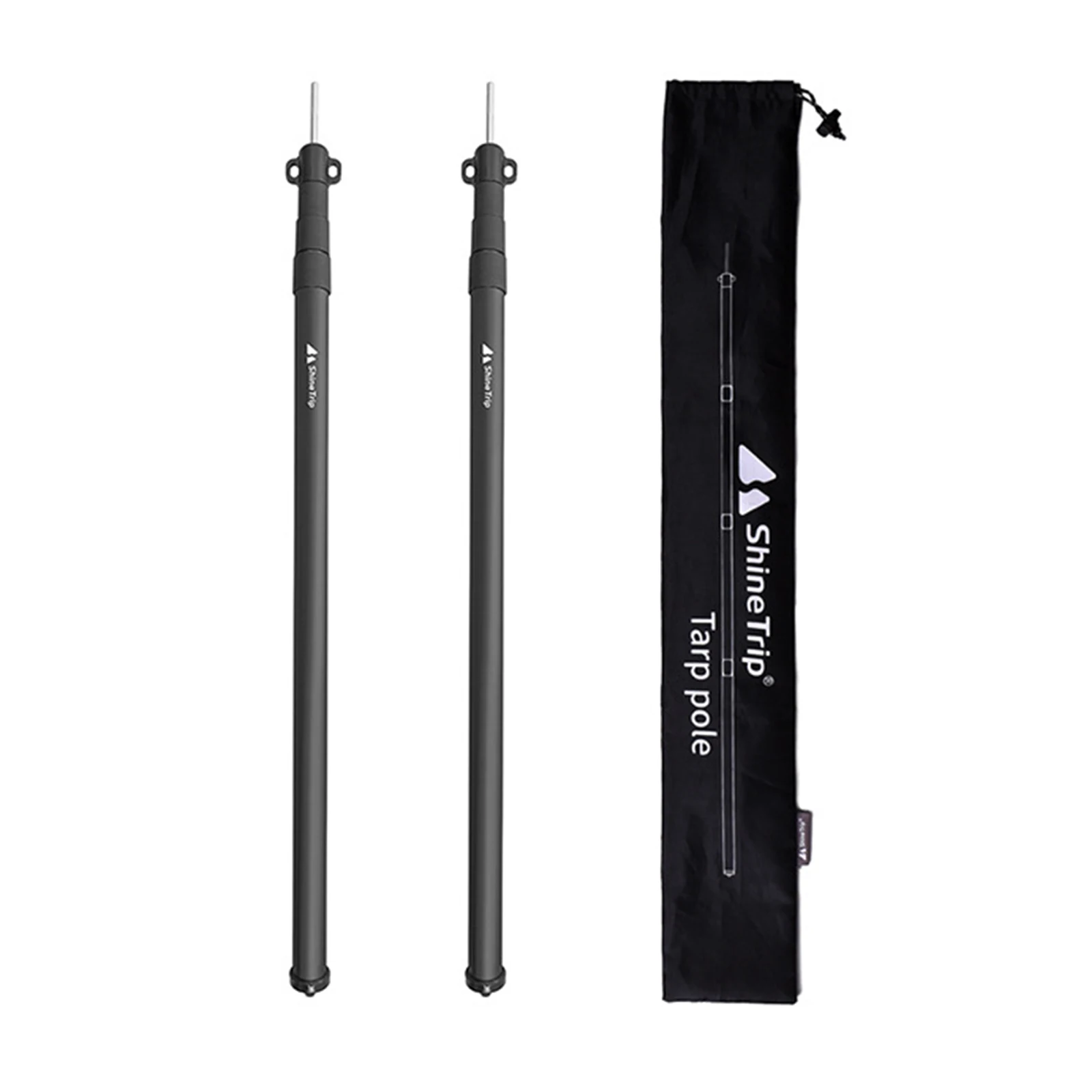 ShineTrip Adjustable Aluminium Alloy Tarp Poles Portable Telescoping Sun Shelter Tent Rods for Outdoor Hiking Camping Equipment
