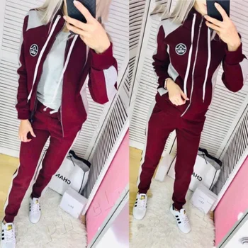 

2020 new European and American women's sportswear and leisure Sweater Set 2 pieces minnie mouse women