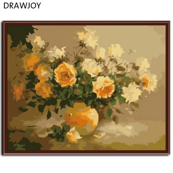 

DIY Oil Painting By Numbers Hand Painting Oil On Canvas Modern Style Of Flower Acrylic Painting Wall Decor 40*50cm G052