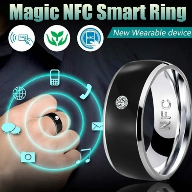 YUYOU Mens Ring NFC Smart Multifunctional Waterproof Magic Digital Ring Smart Home Accessories 