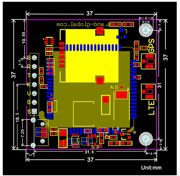Aihasd SIM7000E 4G комплект разработки модуля, четырехдиапазонный LTE-FDD и двухдиапазонный GPRS/EDGE модуль, NB-IOT Breakout Board, CAT M1(eMTC