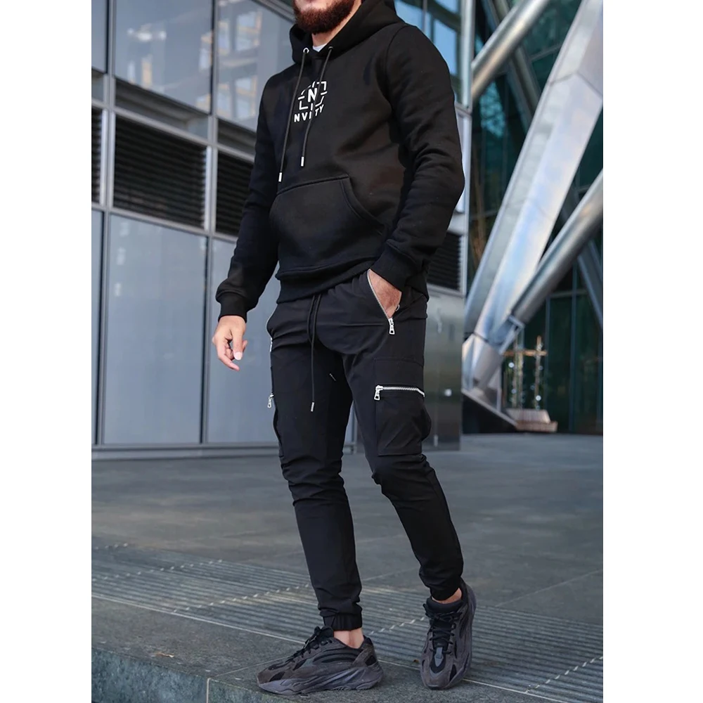 

2020 Cross-Border Muscle Fitness Pure Cotton Casual Sports Trousers Men's Slim Basketball Running Training Overalls