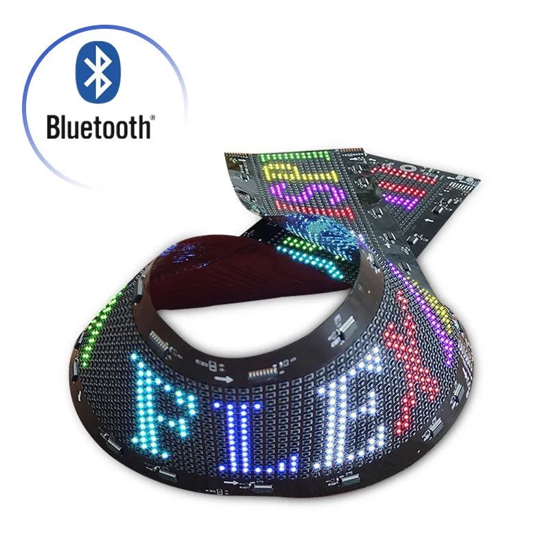 Tanie DIY elastyczne 16*192 pikseli 1 metr Bluetooth Rgb programowalny przewijanie