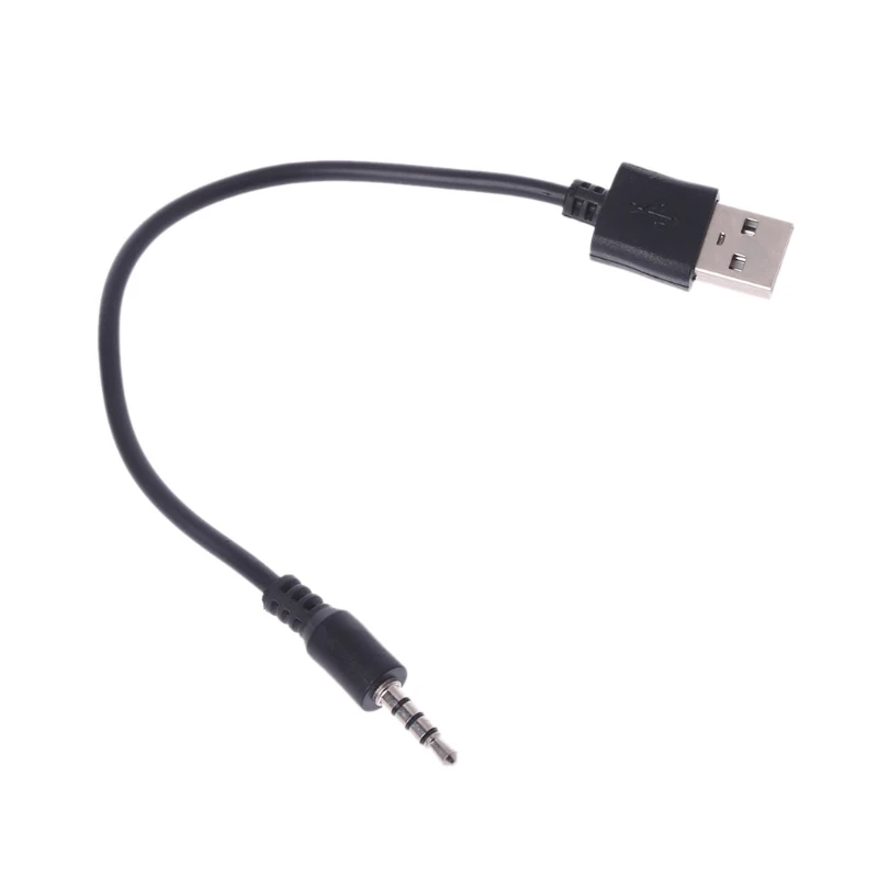 USB мужчина к 3 5 мм стерео аудио разъем для наушников кабель MP3 MP4 Цвет: черный