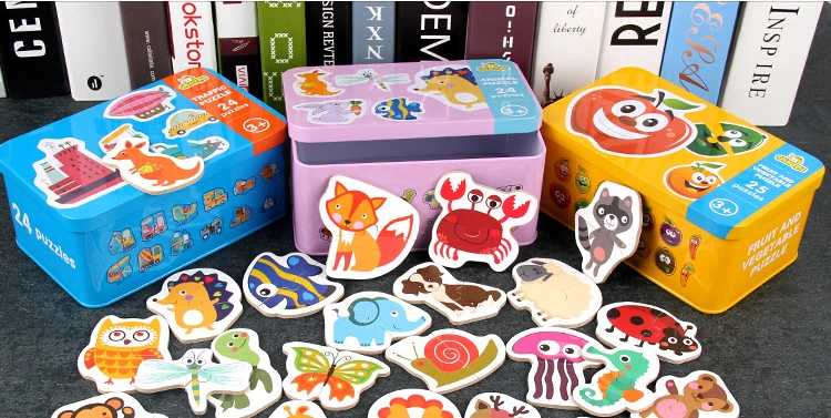 Детские игрушки мультфильм сопряжение головоломки соответствующие игры Когнитивная доска Дети обучения карты игрушки для детей детские развивающие игрушки подарки