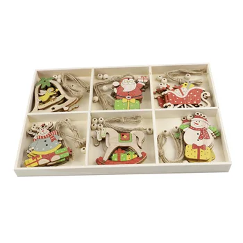 

Snowflakes Christmas Decoration Holiday Gift Craft Wooden Pendant Hanging