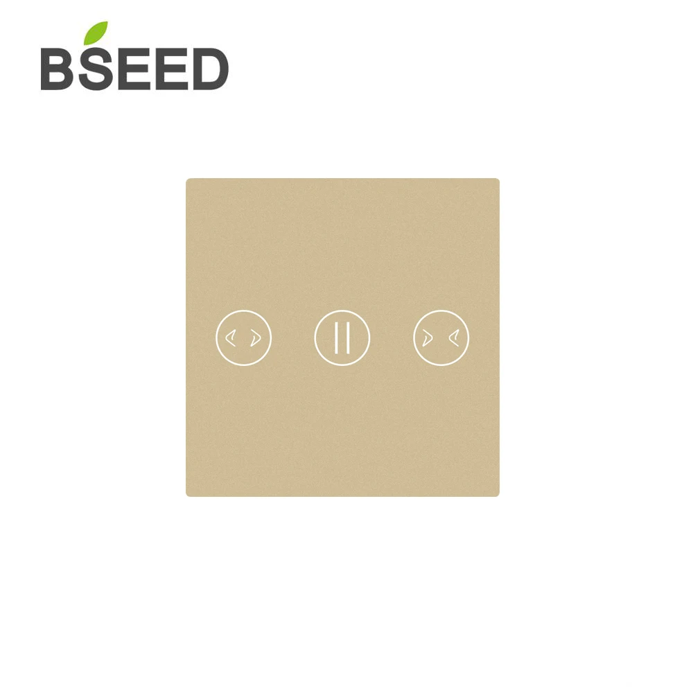 BSEED 벽 터치 조명 스위치, 소형 유리 패널, DIY 파트 1, 2, 3 갱, 커튼 조광기 패턴, 크리스탈 유리 부품, 47*47mm