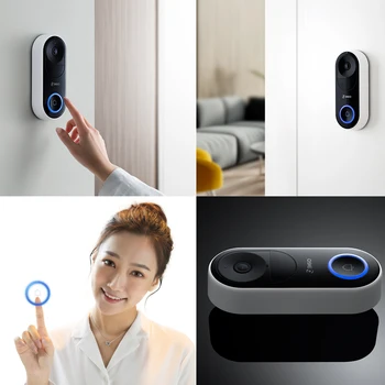 

360 D819 AI IP WiFi Smart Video Doorbell Night Vision Camera 5000mAh IP67 Door bell Detection Violent Demolition Alarm New 2020