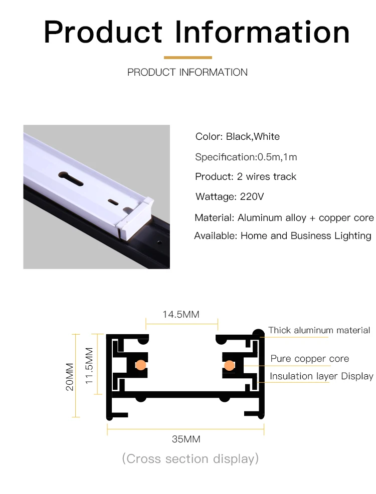 0,5 м/1 м направляющая 220 В алюминиевые рельсы 2 провода рельсы с прямыми/L соединители форм Черный Белый для трекового прожектора освещения
