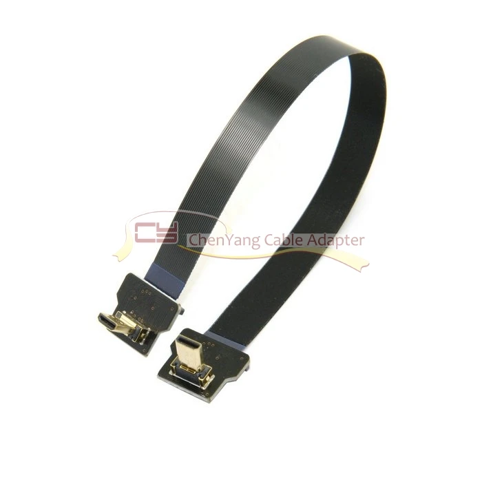 0,2 м 90 градусов вверх угловой FPV Micro HDMI штекер Micro HDMI FPC плоский кабель для GOPRO Multicopter аэрофотосъемка