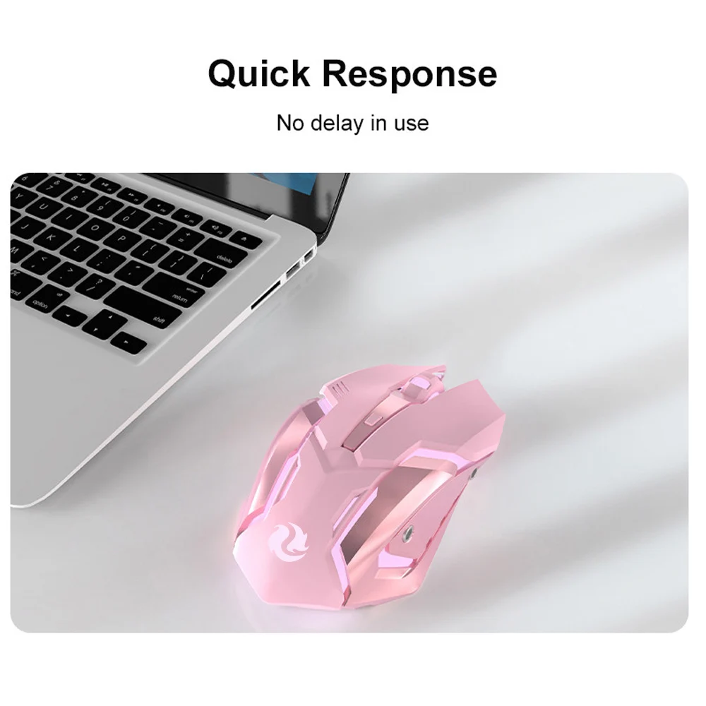 Rato do Jogo Recarregável 2.4gwireless Bluetooth Mouse Mudo Ergonômico Mouse para Computador Portátil Led Backlit Ratos para Ios Android - Imagem 5