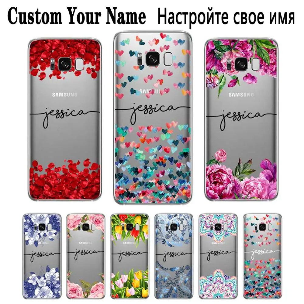 Подарок на день святого валентина заказ ваше имя DIY чехол для Samsung Galaxy S5 S6 S7 S8 S9 S10