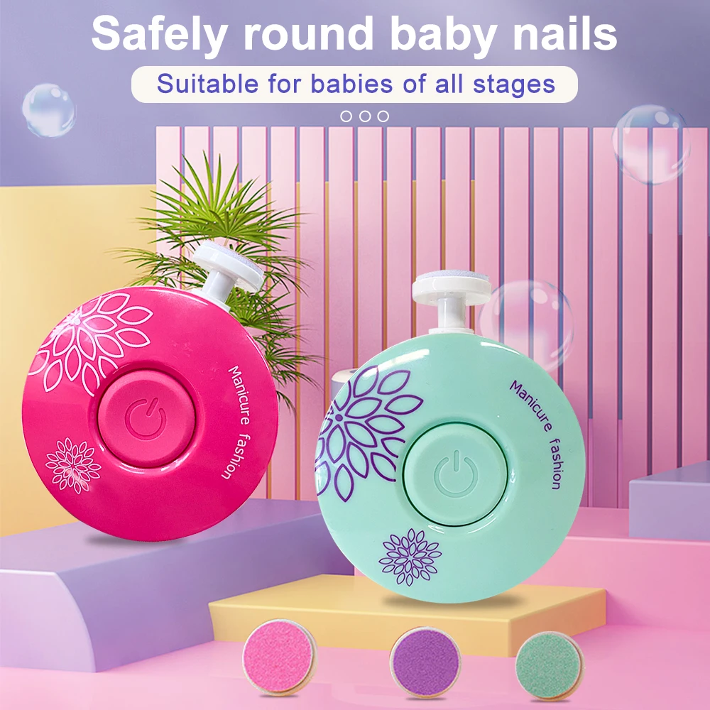ELERA Baby Electric Nail Trimmer Kid Nail Polisher Tool Baby Care Kit Manicure Set Easy To Trim Nail File Clippers For Newborn 6