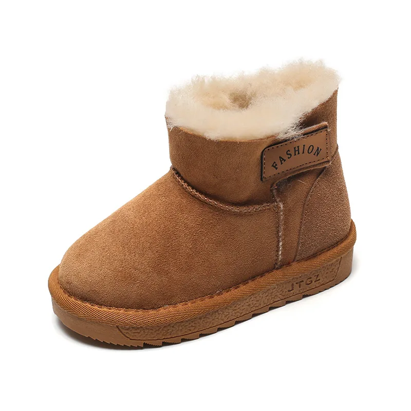 Детские зимние сапоги 2019 г. Новая зимняя меховая детская обувь хлопок Толстая