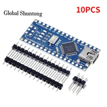 

10PCS Mini / Micro USB Nano 3.0 With the bootloader compatible Nano controller for arduino CH340 USB driver 16Mhz ATMEGA328P
