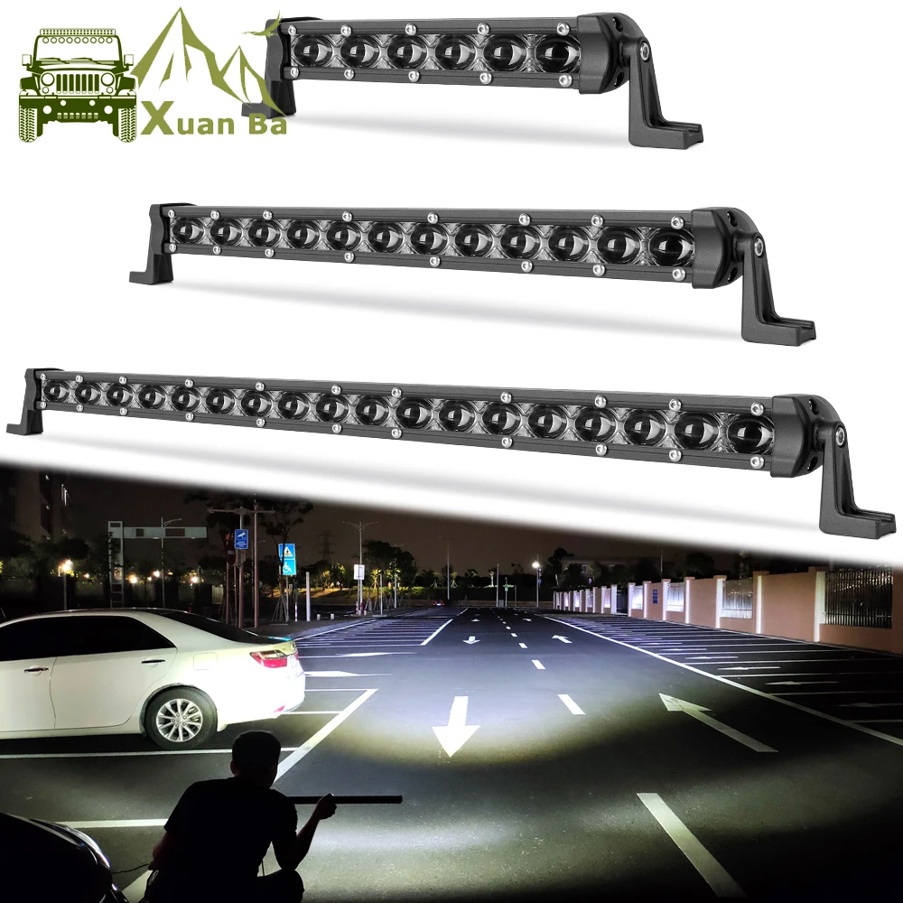 

Super Slim 8" 14" 20" 26" 32 Inch Led Light Bar 4x4 Offroad For Truck ATV Lada Driving Barra 12V 24V 4WD Off road Work Lights